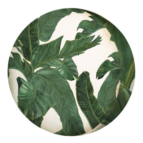Подушка круглая Тропические листья