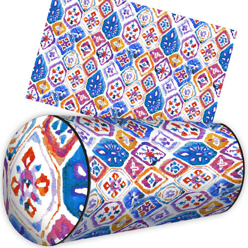 Подушка валик Разноцветный орнамент