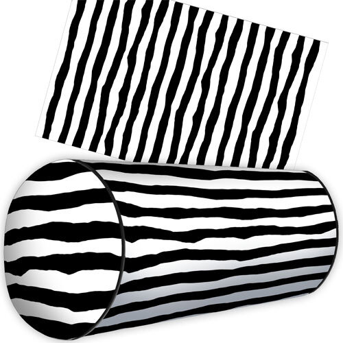 Подушка валик Черно-белые полосы