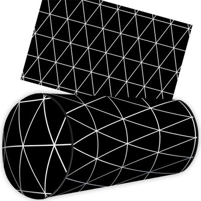 Подушка валик Чорні трикутники