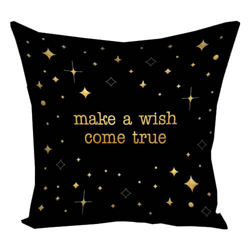 Наволочка для подушки 30х30 см Make a wish come true