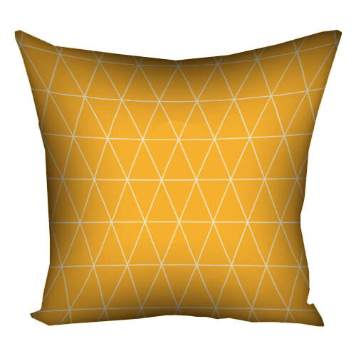 Наволочка для подушки 30х30 см Желтые треугольники