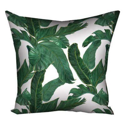 Наволочка для подушки 50х50 см Тропические листья