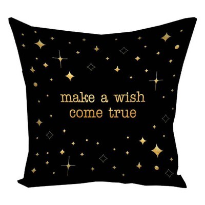 Подушка с принтом 50х50 см Make a wish come true