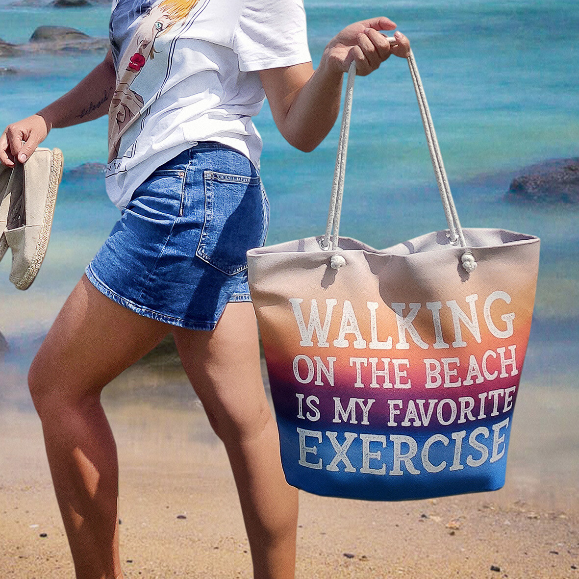 Пляжная сумка Malibu Walking on the beach is my faworite exercise
