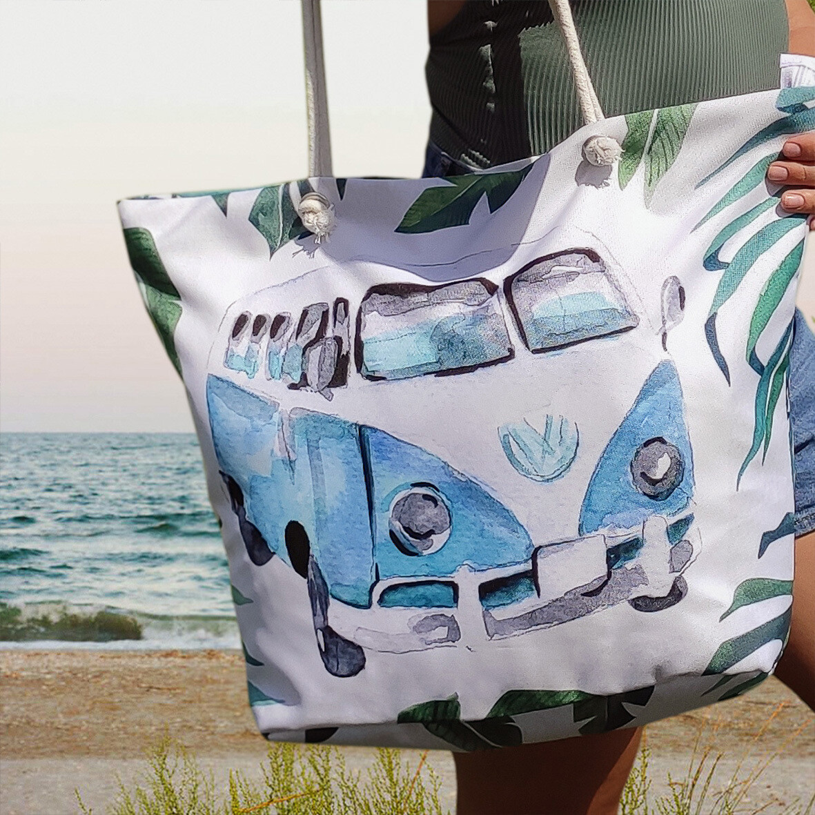 Пляжная сумка Malibu Бирюзовый Volkswagen хиппимобиль