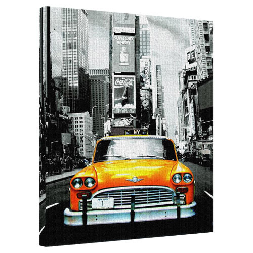 Картина на ткани, 40х50 см Нью-Йоркское желтое такси