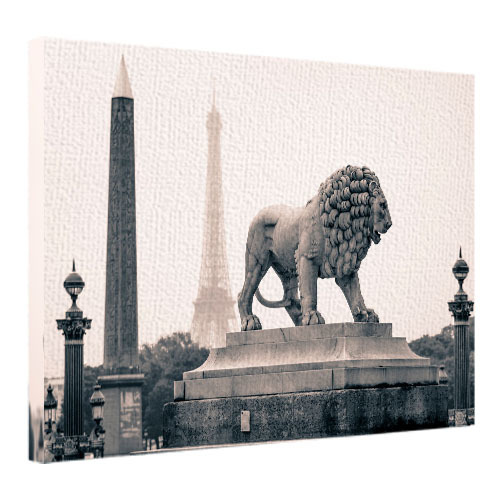 Картина на ткани, 45х65 см Статуя льва Париж