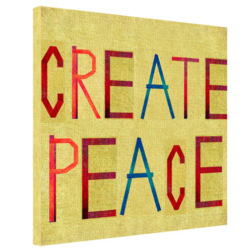 Картина на ткани, 65х65 см Create peace