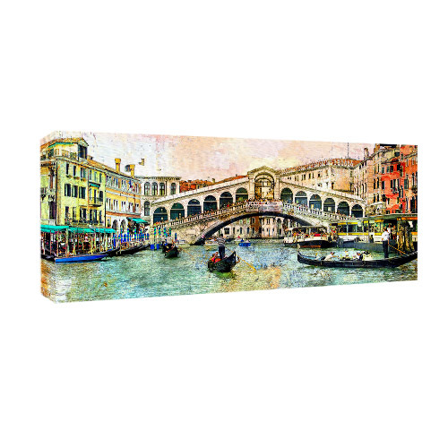 Картина на ткани, 30х65 см Венеция