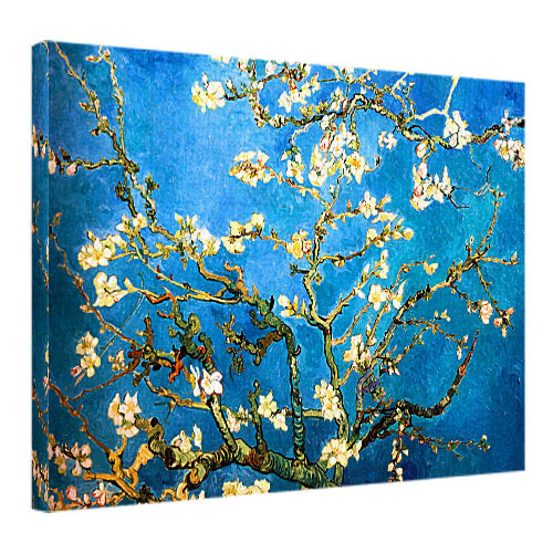 Картина на ткани, 45х65 см Цветущие ветки миндаля