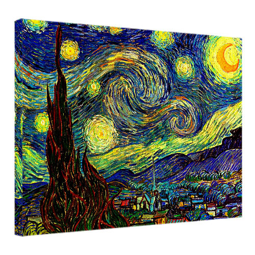 Картина на ткани, 45х65 см Звёздная ночь