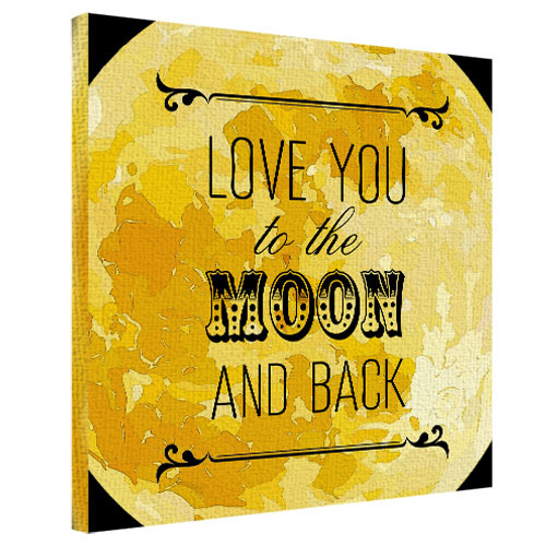 Картина на ткани, 50х50 см Love you to the moon and back