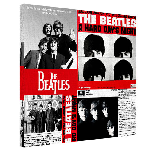 Картина на ткани, 50х50 см The Beatles - A hard day`s night