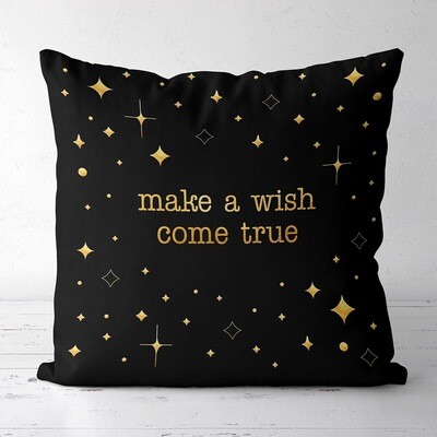 Подушка з принтом 30х30 см Make a wish come true