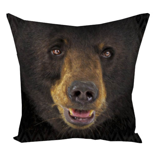 Подушка с принтом 40х40 см Медведь
