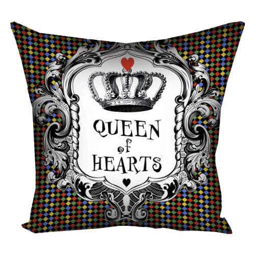 Подушка с принтом 30х30 см Queen of hearts