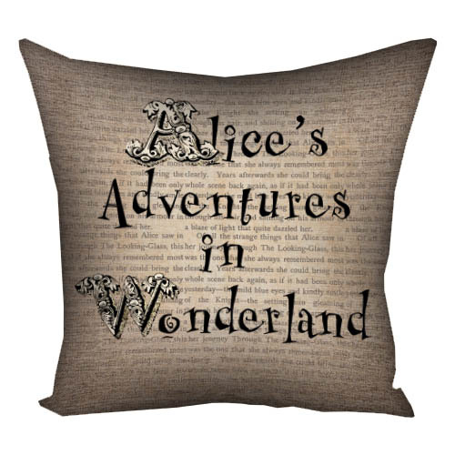 Подушка с принтом 40х40 см Alice`s Adventures in Wonderland