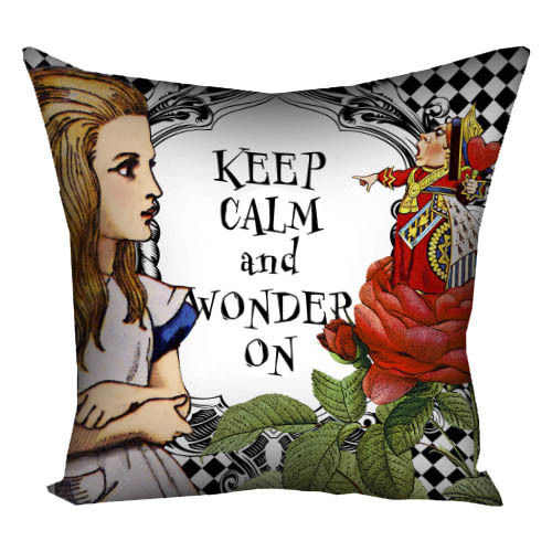 Подушка з принтом 50х50 см Keep calm and wonder on