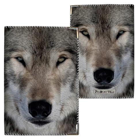 Обложка на паспорт Взгляд волка