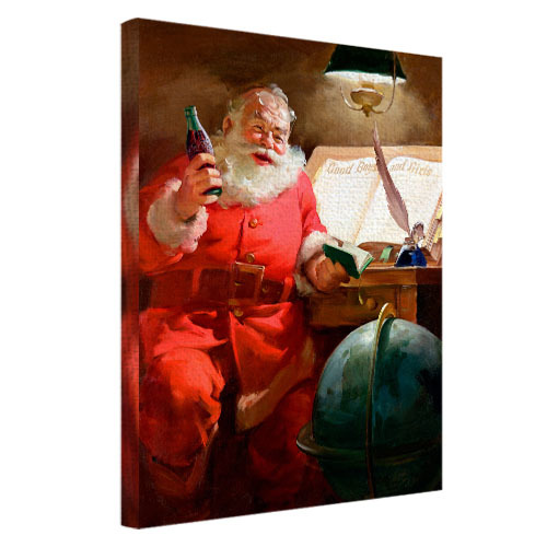 Картина на тканині, 45х65 см Санта Клаус