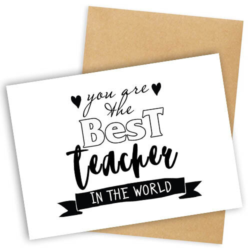 Открытка с конвертом The best teacher