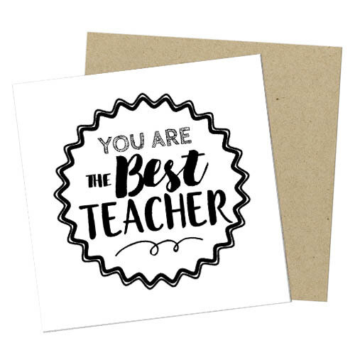 Маленькая открытка Best teacher