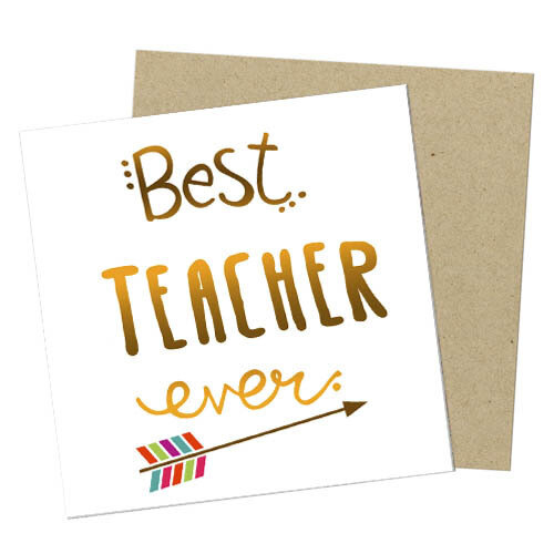 Маленькая открытка Best teacher
