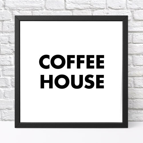 Постер в рамке, 30х30 см Coffee house