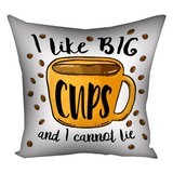 Подушка з принтом 30х30 см I like big cups and I cannot lie