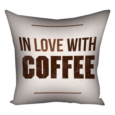 Наволочка на подушку 50х50 см In love with coffee