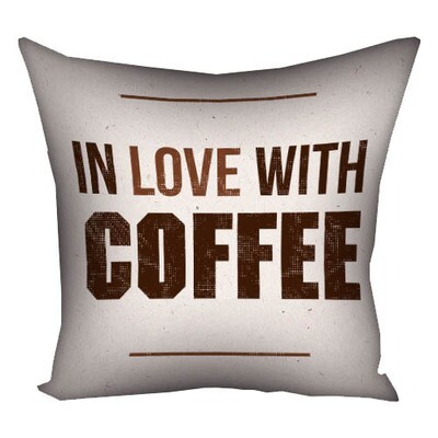 Наволочка на подушку 40х40 см In love with coffee