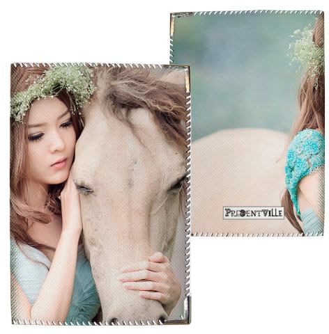 Обложка на паспорт Девушка с лошадью