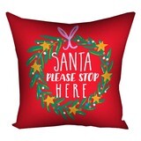 Подушка з принтом 50x50 см Santa please stop here