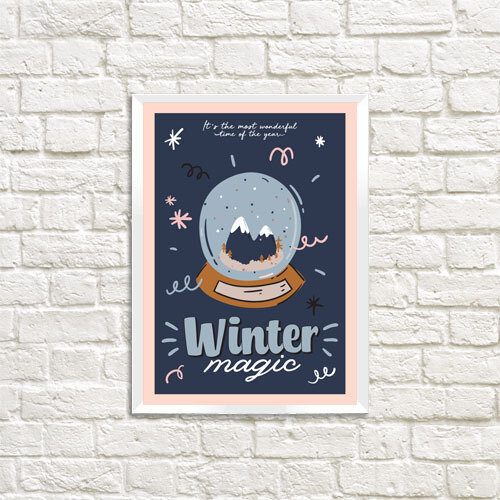 Постер в рамке a4 Winter magic