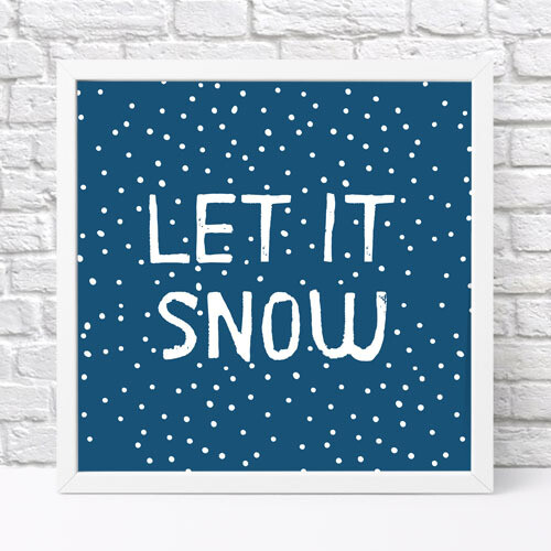 Постер у рамці, 30х30 см Let it snow