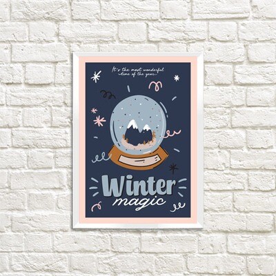 Постер в рамке а3 Winter magic