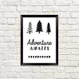 Постер в рамке а5 Adventure awaits