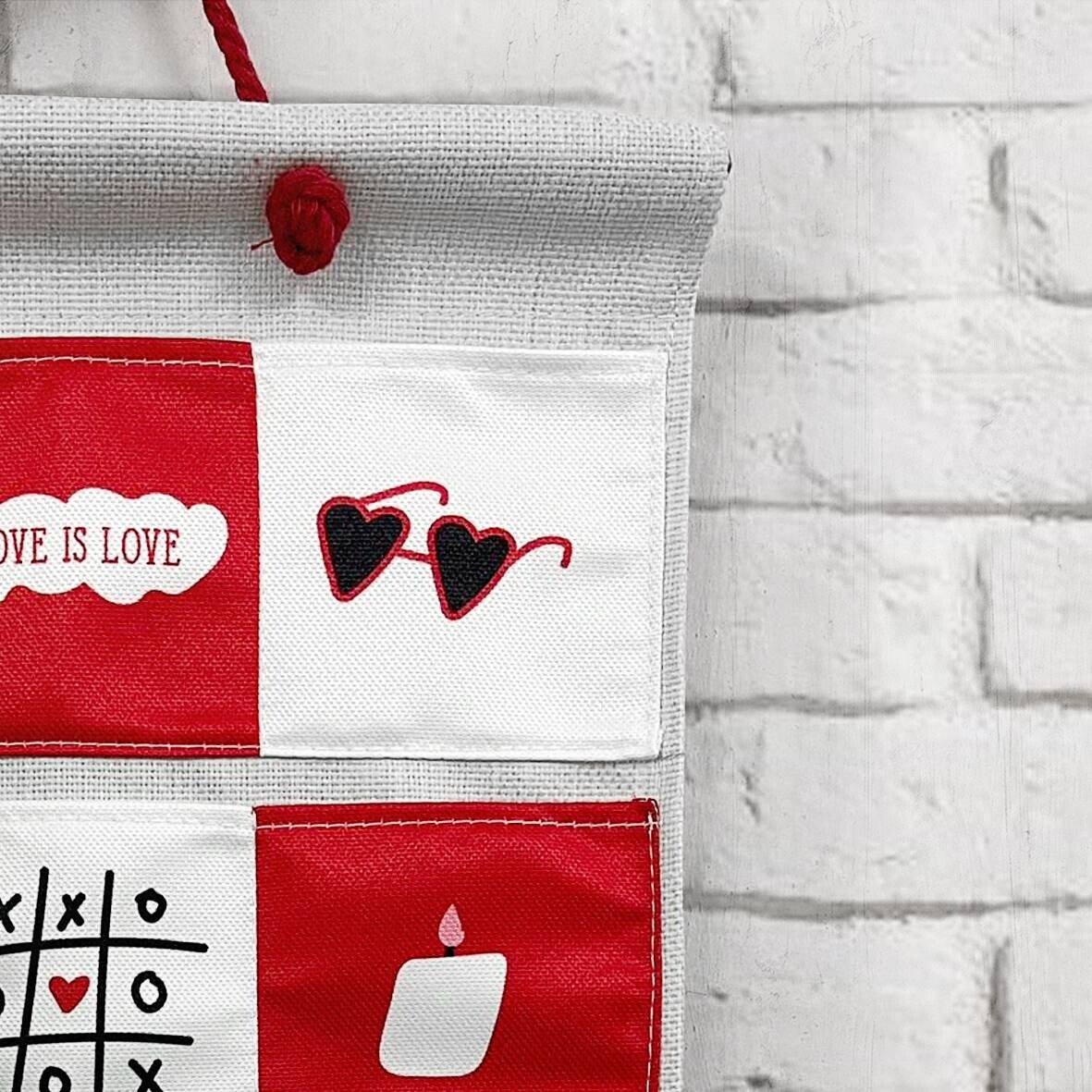 Адвент-календарь для влюбленных с кармашками, комплект с заданиями