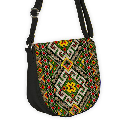 Молодёжная сумка Saddle Український зелений орнамент