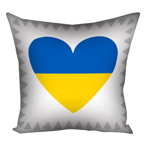 Наволочка для подушки 40х40 см З Україною в серці