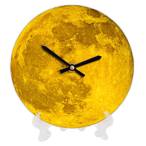 Годинник настінний круглий, 18 см Місяць
