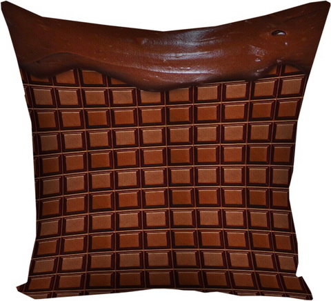 Подушка с принтом 30х30 см Шоколад
