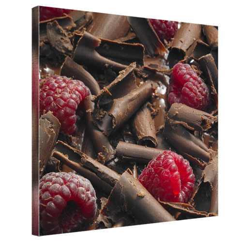 Картина на ткани, 50х50 см Шоколад с малиной