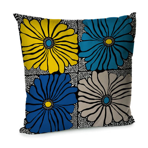 Подушка для дивана 45х45 см Цветочная мозаика