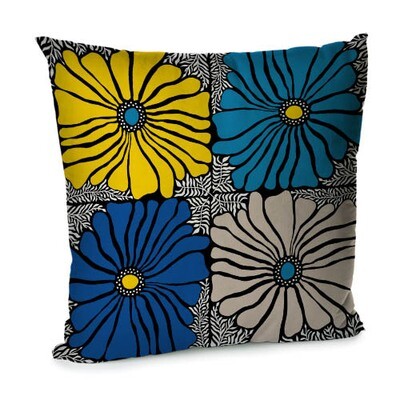 Подушка для дивана 45х45 см Квіткова мозаїка