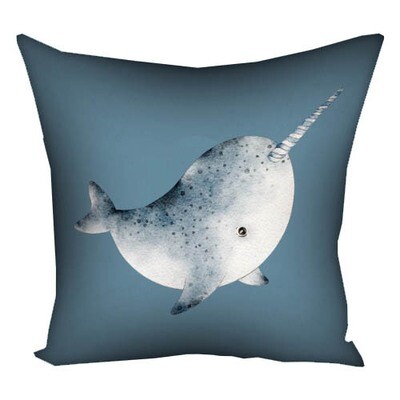 Подушка з принтом 50х50 см Чарівний дельфін
