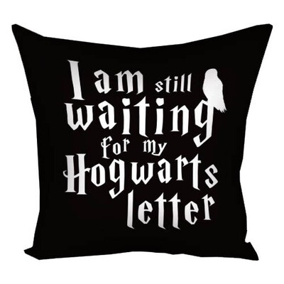 Подушка з принтом 50х50 см I am still waiting for my Hogwarts letter