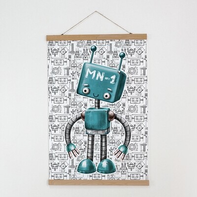 Тканинний постер на стіну Робот