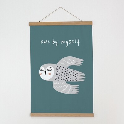 Тканинний постер на стіну Owl by myself